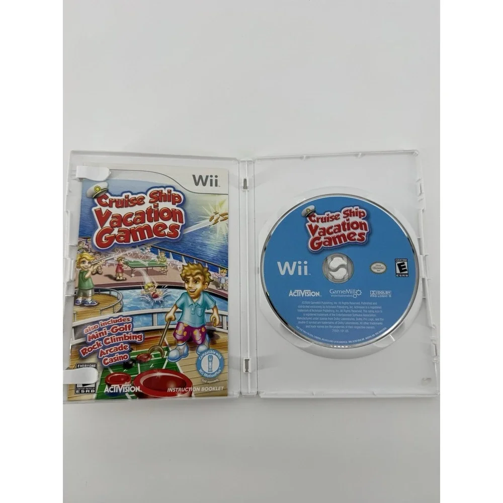 Cruise Ship Vacation Games Nintendo‎ Wii Activision With Manual CIB